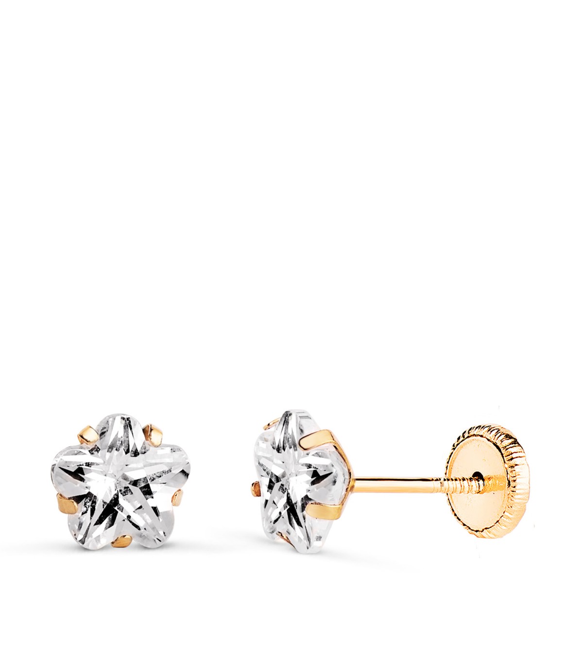 Orecchini da ragazza oro 18Kt Millie Zircone 6mm
