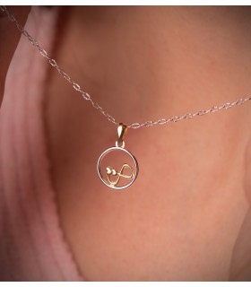Colgante Enchantment Infinito Oro Bicolor 18K. Collares y gargantillas de moda para mujer.