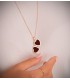 Pendentif porte-photo Cœur avec rubis | Pendentifs avec gravure, colliers personnalisés et cassolettes