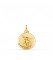 Medalla San Miguel Oro 18K Bisel 14mm