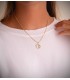 Goldkette für Damen, Flechtkette Spike, Fantasiekette – 1 mm breit, 45 cm lang
