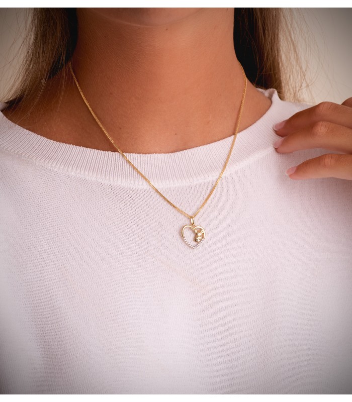 Collana Catena intrecciata in oro per donna - Girocollo a maglia spiga 1 mm 45 cm