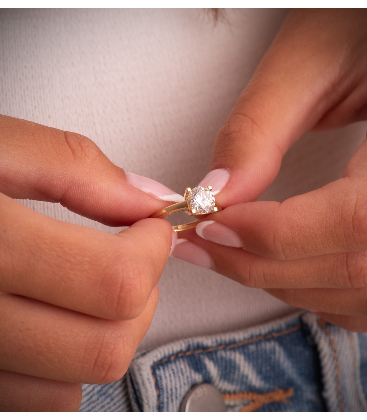 Diamant Ring 1 Karat, Solitär-Ring New York aus 18K Gold | Verlobungsringe, online kaufen