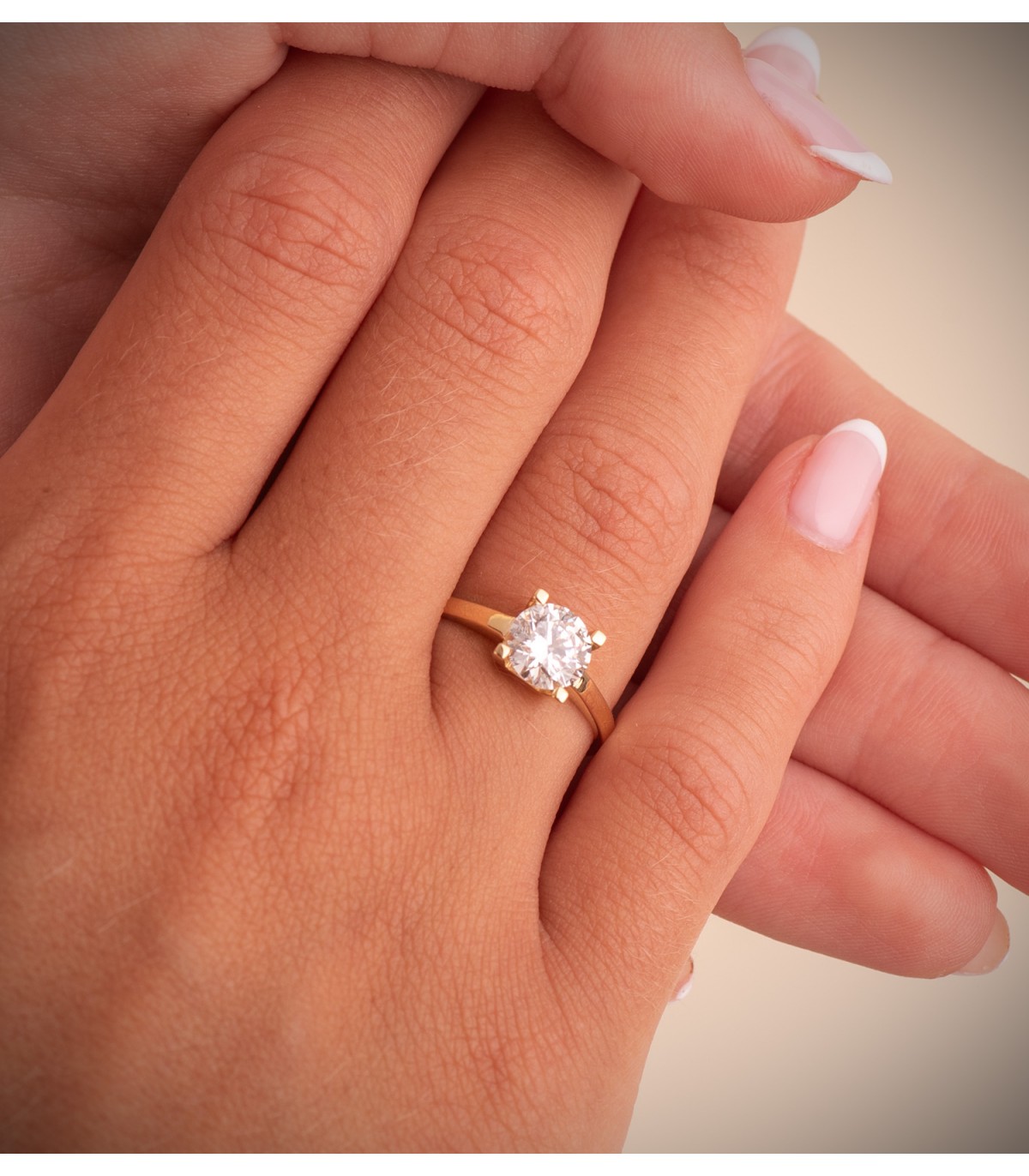 Diamant Ring 1 Karat, Solitär-Ring New York aus 18K Gold | Verlobungsringe, online kaufen