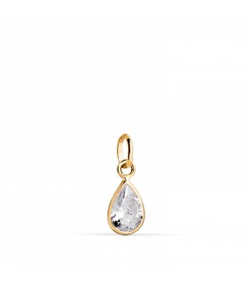 Colgante Clementine con circonita de gota 10 mm | Colgantes de oro con piedras para mujer