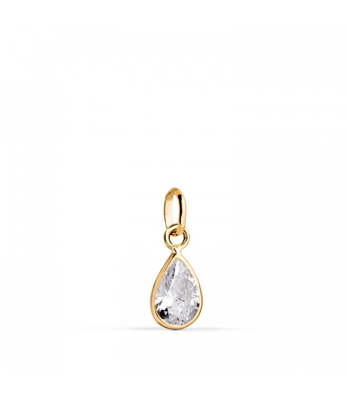 Colgante Clementine con circonita de gota 10 mm | Colgantes de oro con piedras para mujer