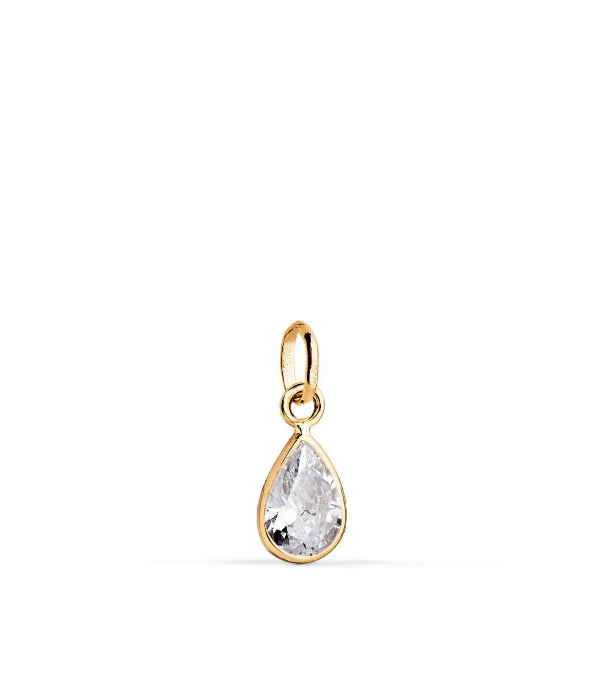Colgante Clementine con circonita de gota 10 mm | Colgantes de oro con piedras para mujer