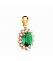 Anhänger Smaragd & Diamant Sybil 750 Gelbgold