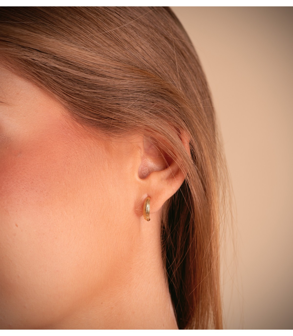 Pendientes aros para mujer, diseño de aro abierto/medio aro | Pendientes de moda - Joyce