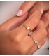 Bague de fiançailles en or, modèle solitaire croisé Alysa 18 carats | Bagues de fiançailles pour femme