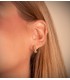 Aros gallonados pequeños | Pendientes de aro en oro 18k para mujer