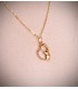 Ciondolo Mamma Koala e Cuore in oro bicolore 18kt, 19 mm - Regalo Festa della mamma