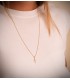 Pendentif Croix avec diamants Hilde 0.230ct Or jaune 750/1000 | Bijoux femme diamants