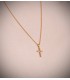 Diamant-Anhänger aus 750 Gelbgold | Kreuz-Halskette HILDE 0.230ct, ideal für Damen