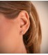 Boucles d'oreilles en diamant et or jaune 18 carats pour femme, puces d'oreilles Eirlys 0,400 ct