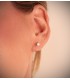 Pendientes con diamantes de oro amarillo 18 kilates para mujer, modelo Eirlys 0.400 qts