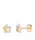 Boucles d'oreilles or bicolore Jaima 14K - 585 ‰ | Idéales pour bébé et fillettes