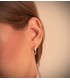 Pendientes de medio aro en oro 18k, 20 mm - Milena | Joyas para mujer