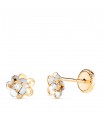 Ohrstecker Heida 14K Gelb-/Weißgold Blumen