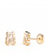 Clous d'oreilles ours Olatz or et nacre 14K - 585 ‰ | Idéales pour bébé et fillettes