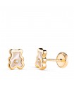 Ohrstecker Bären Olatz 14K Gold Perlmutt