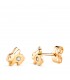 Pendientes de oro con forma de Conejitos en 14K - 585 ‰ | Ideales para bebé y niñas pequeñas