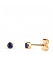 Pendientes Noly Azul 3mm Oro amarillo 14 Kts