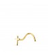 Piercing naso oro 18kt Croce 5 mm | Stud curvo