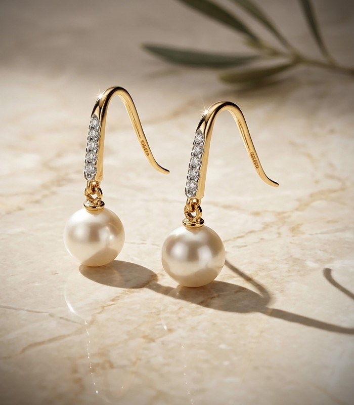 Ohrhänger Perlen Ashley 750 Bicolor-Gold | Ohrringe Hochzeit online kaufen
