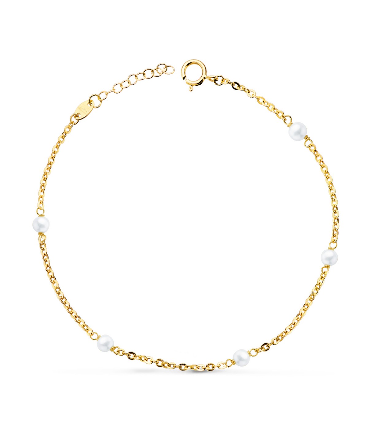 Perlenarmband aus 18K Gold, 19 cm "Mini Pearls" – Armbänder für Damen oder Mädchen.
