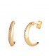 Pendientes de medio aro en oro 18k, 17 mm - Karina | Joyas para mujer