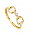 Anello in oro 750 Staffa e punto luce