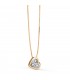 Collier avec motif cœur zircones Annalisa en or jaune et blanc 18 carats, 42 cm - bijoux pour femme