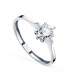 Valzer solitario donna oro bianco 18kt Vals