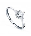 Anillo de pedida Oro Blanco 18K Vals