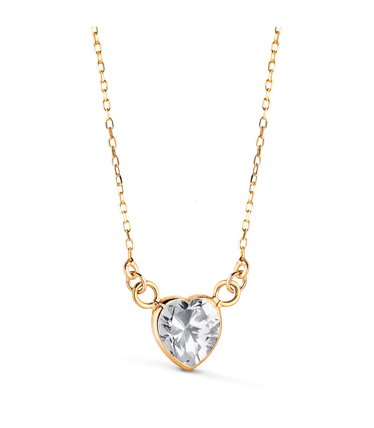 Collar para mujer compuesto por colgante en forma de corazón con circonita | Gargantilla Artemisa