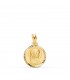 Médaille Baptême Vierge Marie Or 375 14 mm Diamantée, cadeau personnalisé