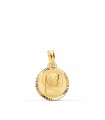 Médaille Vierge Marie Or 375 14mm Diamantée