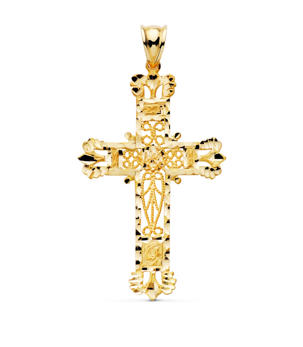 Cruz Filigrana Oro Amarillo 18K 58mm