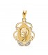 Médaille Baptême or 14K & zircones 22mm | Médailles Vierge pour enfants