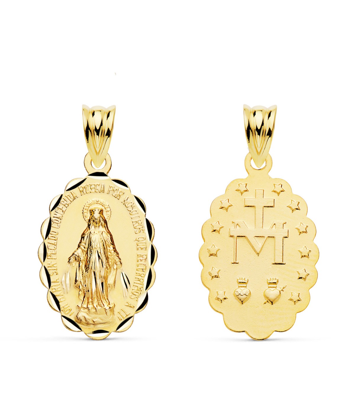 Medalla Virgen Milagrosa 9 Ktes 21mm