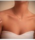 Collana Catena intrecciata in oro per donna - Girocollo a maglia spiga 1 mm 45 cm