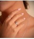 Anello da proposta matrimonio per donna, solitario Davinze Oro bianco 18 Kt