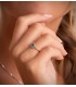 Anillo Cuajo Esmeralda 0.26 Q Oro Blanco 18K - anillos con piedras preciosas, sortijas para mujer