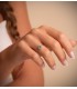 Anello Tondo pavè Smeraldo 0,25 ct Oro bianco 18kt