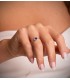Anillo Cuajo Zafiro 0.26 Q Oro Blanco 18K - anillos con piedras preciosas, sortijas para mujer