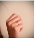 Anillo Cuajo Zafiro 0.26 Q Oro Blanco 18K - anillos con piedras preciosas, sortijas para mujer
