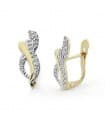 Pendientes oro bicolor Prota 18 Ktes