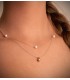 Collar de oro para mujer con perlas - Modelo Akana, perlas cultivadas 5 mm, Oro amarillo 18 kilates