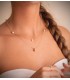 Colgante forma de Gota Oro 18K. Joyas y gargantillas para mujer. Joyería online Alda.